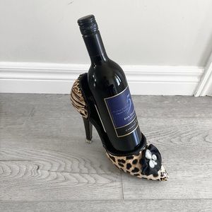 Leopard print Shoe Wine bottle holder